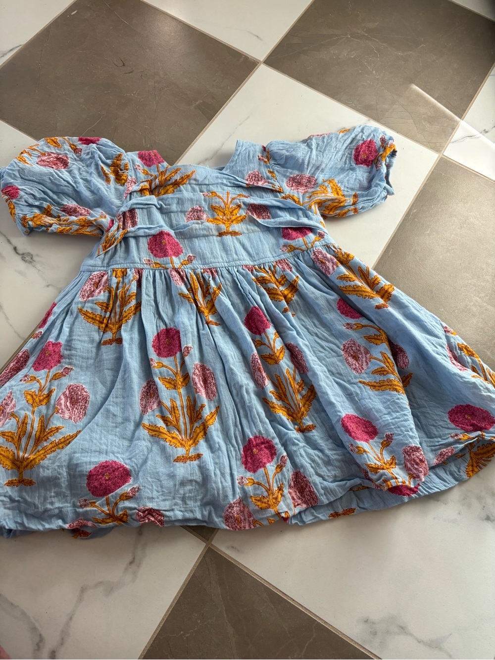 Pink chicken floral dress